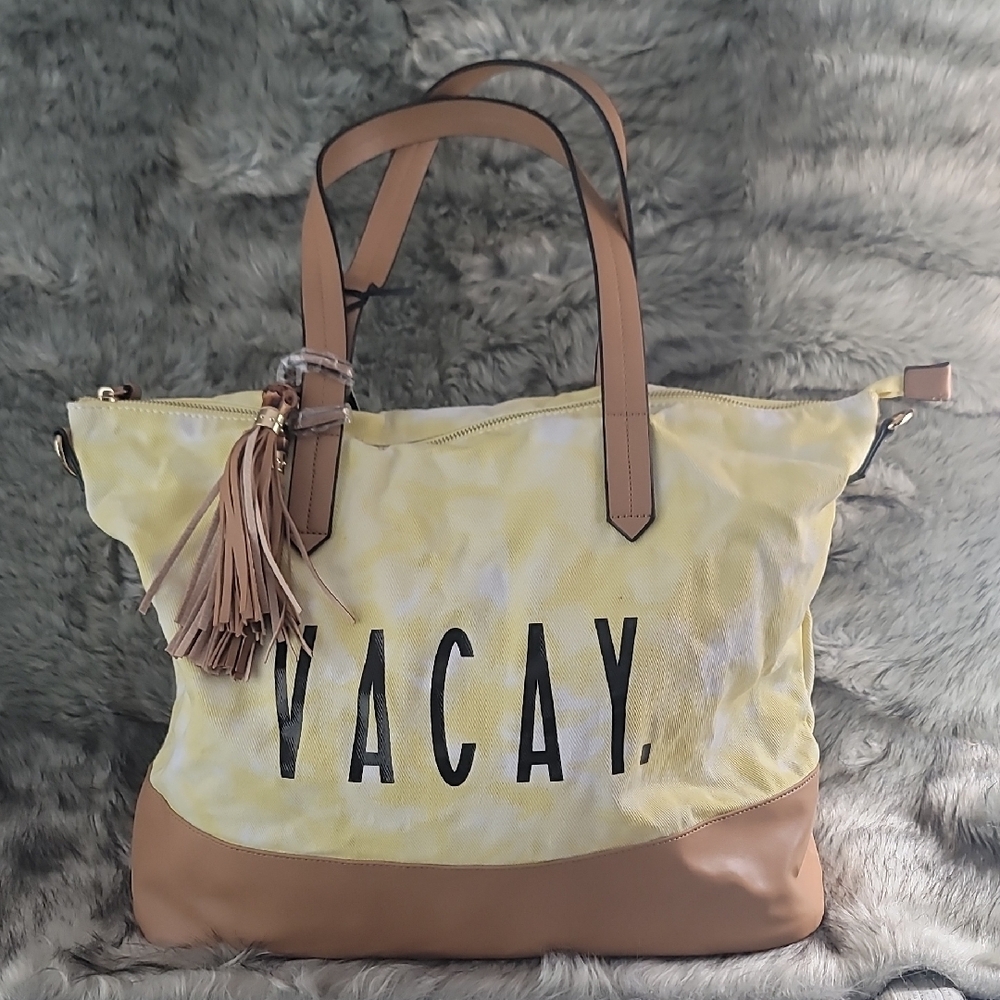 Yellow and Tan Women's Travel Bag - Picture 10 of 12